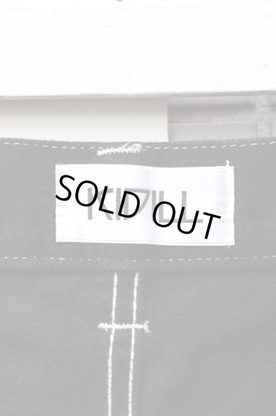 画像6: 【KIDILL キディル】袴ワイドデニムパンツ BLACK (6)