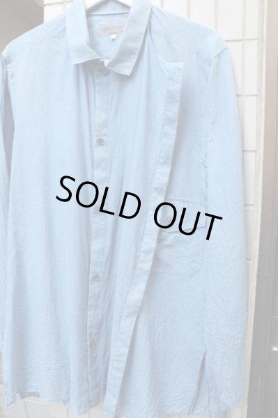 画像7: 【Yohji Yamamoto POUR HOMME ヨウジヤマモト プールオム】レイヤーデザイン長袖シャツ (7)