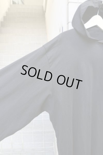 画像3: 【JOHNLAWRENCE SULLIVAN ジョンローレンスサリバン】オーバーサイズフーディーカットソー BLACK (3)