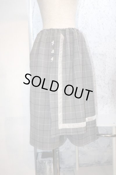 画像6: 【q-haku くうはく】グレンチェック柄チャイナワイドイージーパンツ (6)