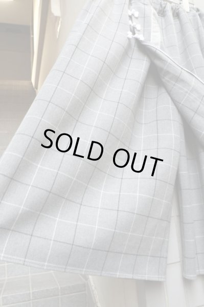 画像5: 【q-haku くうはく】グレンチェック柄チャイナワイドイージーパンツ (5)