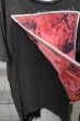 画像4: 【JUVENILE HALL ROLLCALL ジュベナイル ホール ロールコール】フリンジ装飾グラフィック柄ビッグTシャツ OFF BLACK (4)