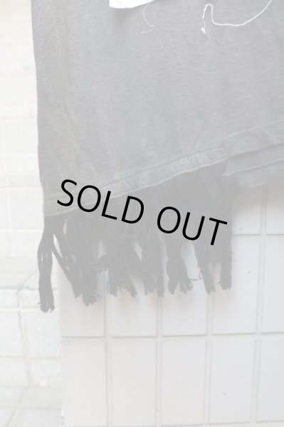 画像5: 【JUVENILE HALL ROLLCALL ジュベナイル ホール ロールコール】フリンジ装飾グラフィック柄ビッグTシャツ OFF BLACK (5)