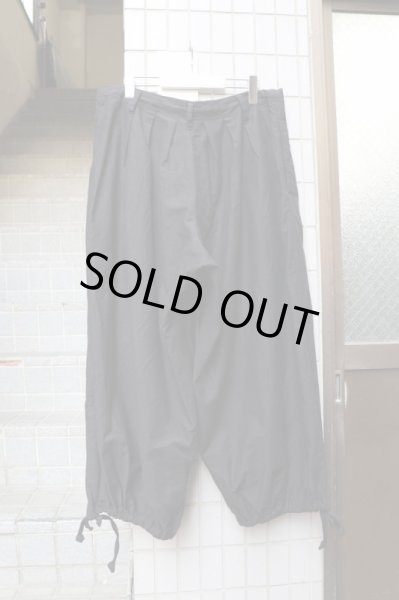 画像4: 【Yohji Yamamoto POUR HOMME ヨウジヤマモト プールオム】Front Open Tuck Pants バルーンワイドパンツ BLACK (4)