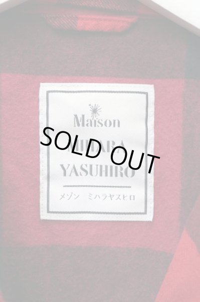 画像8: 【Maison MIHARA YASUHIRO メゾン ミハラヤスヒロ】パッチ装飾半袖ビッグネルシャツ RED×BLACK (8)