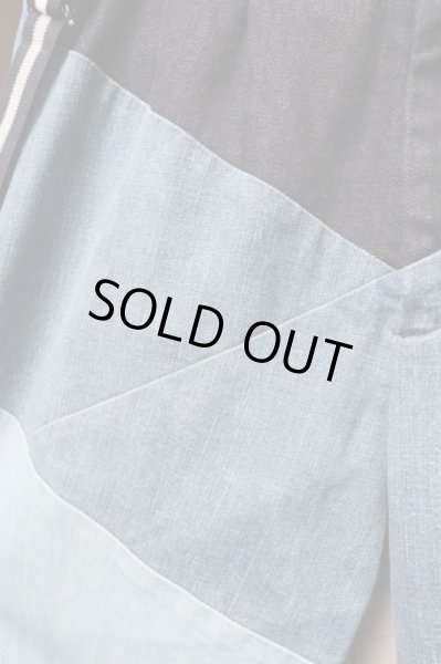 画像5: 【H.R REMAKE ハリウッドランチマーケット リメイク】デニム地切替リメイクデザインサスペンダーパンツ (5)