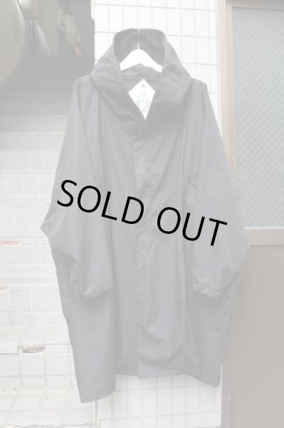 画像3: 【BALMUNG バルムング】バックプリントフーテッドコート 塗替 BLACK (3)