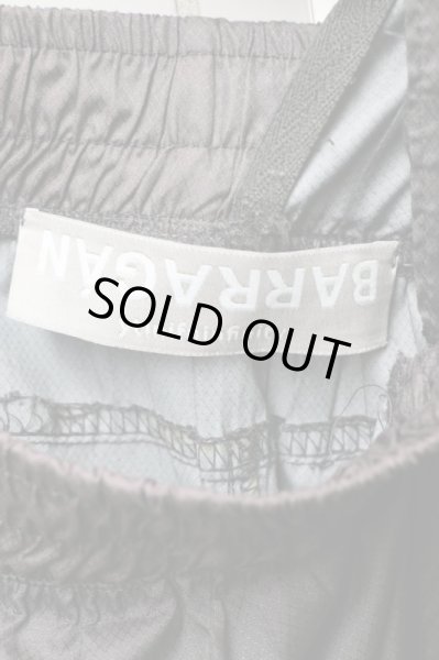 画像9: 【BARRAGAN バラガン】ダブルウエストデザインナイロンパンツ BLACK (9)