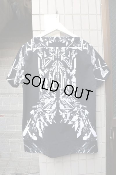 画像2: 【壱吾弐工機 カザフタコウキ】グラフィック柄半袖カットソー BLACK (2)