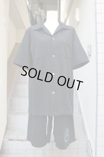 画像7: 【AO アオ】ANARCY SHIRT BLACK アナーキー刺繍開襟シャツ (7)