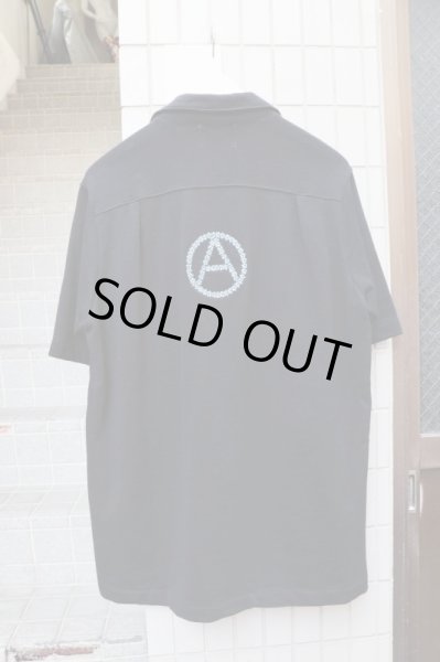 画像4: 【AO アオ】ANARCY SHIRT BLACK アナーキー刺繍開襟シャツ (4)