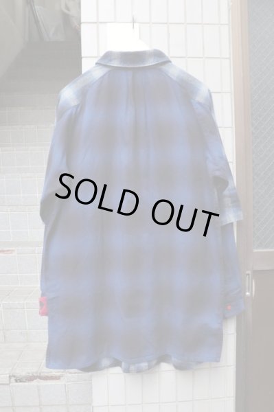 画像3: 【elephant TRIBAL fabrics エレファントトライバルファブリックス】シャドーチェック柄切替デザインネルシャツ (3)