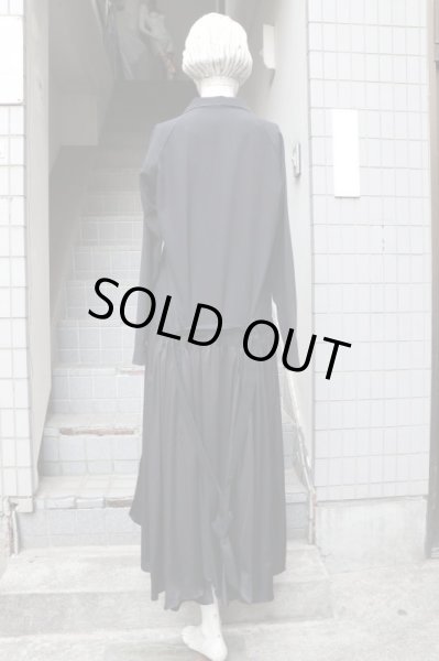 画像3: 【ha za ma ハザマ】ドッキングデザイン羽織りジャケット BLACK (3)