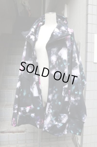 画像8: 【BALMUNG バルムング】グラフィック総柄ジャージーハイネックビッグパーカー BLACK (8)