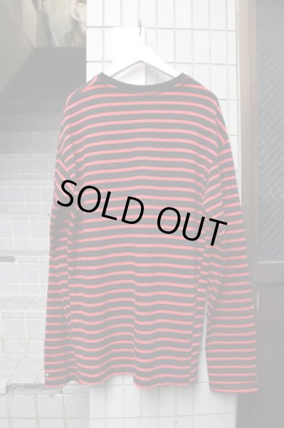 画像2: 【MYne マイン】ボーダー柄オーバーサイズ長袖カットソー (2)