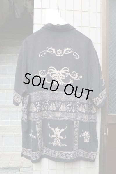 画像2: 【VINTAGE/USED古着】シルク地開襟ビッグシャツ (2)