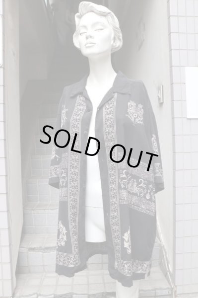 画像5: 【VINTAGE/USED古着】シルク地開襟ビッグシャツ (5)