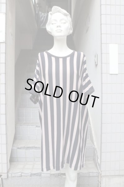 画像5: 【SHAREEF シャリーフ】ストライプ柄半袖ドルマンビッグTシャツ (5)