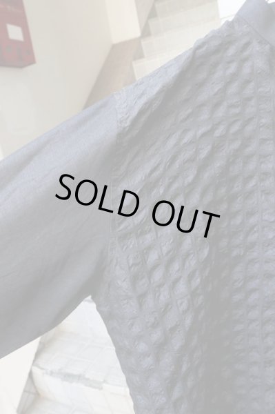 画像3: 【VINTAGE/USED古着】デザインスタンドカラービッグシャツ BLACK (3)