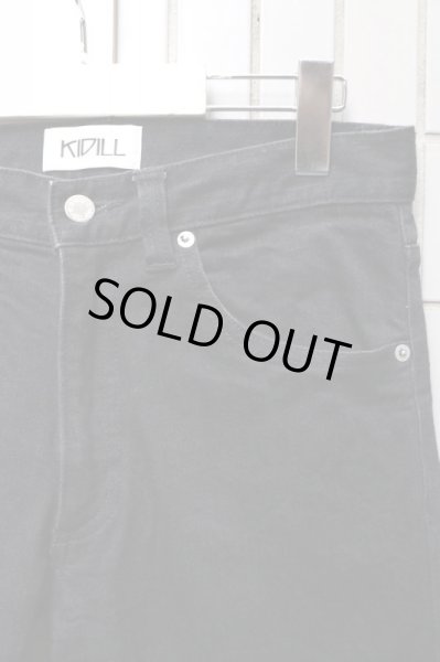 画像4: 【KIDILL キディル】有刺鉄線柄バンダナ装飾スキニーデニムパンツ BLACK (4)