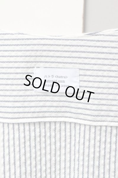 画像5: 【ハトラ hatra】ストライプ柄シアサッカー地作務衣 (5)