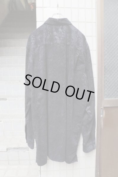 画像2: 【VINTAGE/USED古着】コーデュロイペイズリー柄オーバーサイズシャツ BLACK (2)