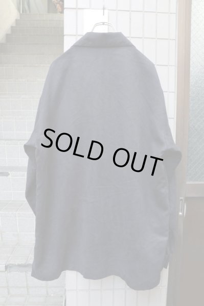 画像4: 【VINTAGE/USED古着】刺繍柄開襟スウェードビッグシャツ (4)