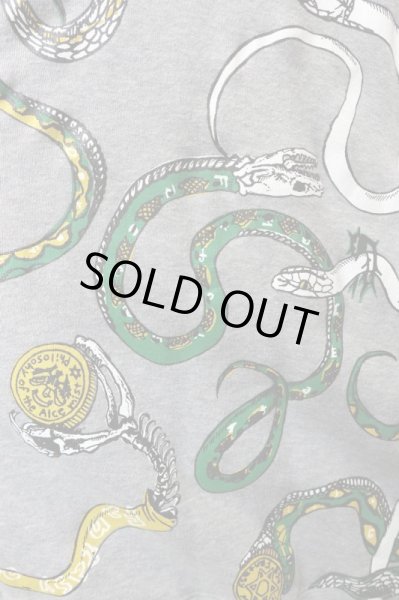 画像3: 【HIRO×さとうかよ ヒロ】スネーク総柄プルオーバースウェットパーカー グレー (3)