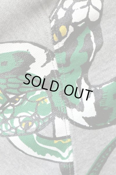 画像5: 【HIRO×さとうかよ ヒロ】スネーク総柄プルオーバースウェットパーカー グレー (5)