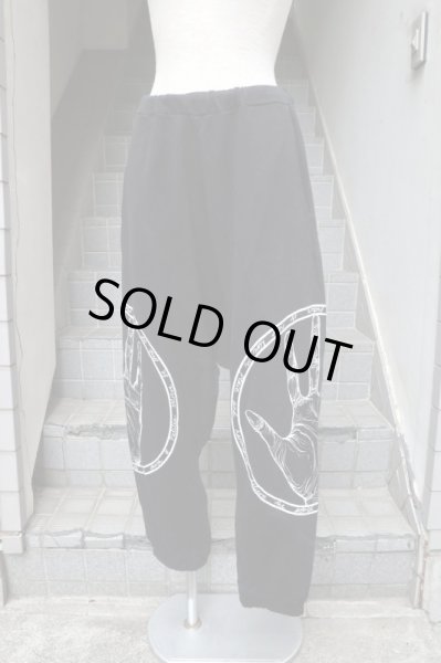 画像6: 【Daniel Palillo ダニエルパリッロ】グラフィックプリントサルエルスウェットパンツ ブラック (6)