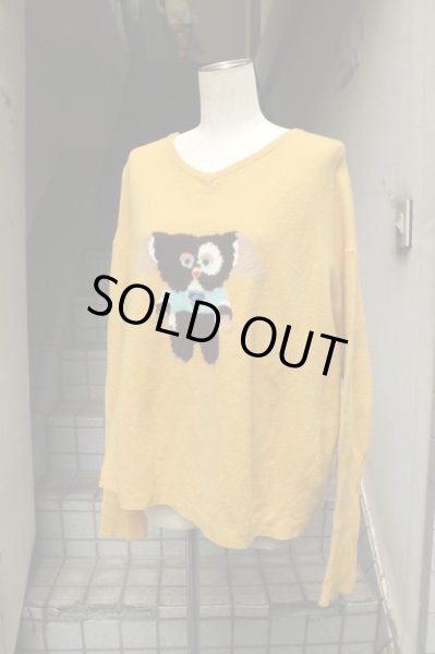 画像6: 【bedsidedrama ベッドサイドドラマ】ハーフキャラのワイドセーター イエロー (6)