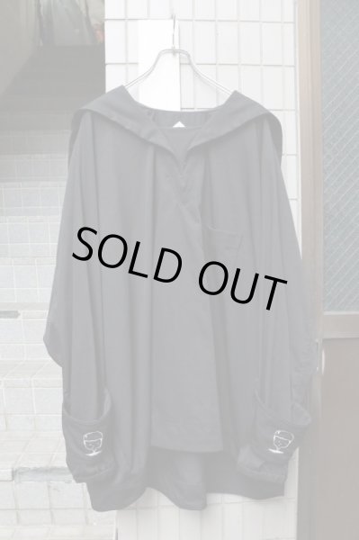 画像2: 【BALMUNG バルムング】ビッグセーラーシャツトップス BLACK (2)