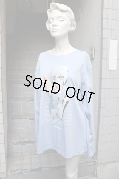 画像6: 【chloma クロマ】プリントロングスリーブTシャツ "connect" / babyblue (6)