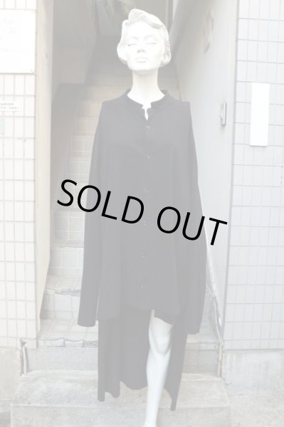 画像9: 【Yohji Yamamoto POUR HOMME ヨウジヤマモト プールオム】血まみれバックプリントスタンドカラーテールロングシャツ (9)