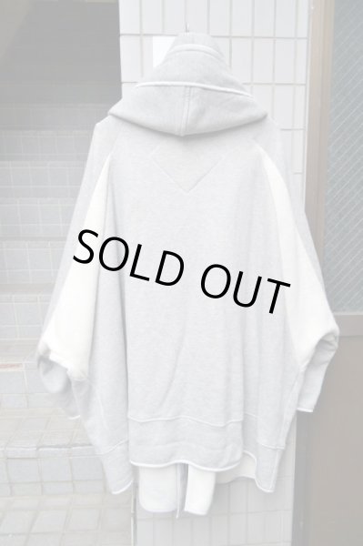 画像2: 【BALMUNG バルムング】ビッグスウェットガウンパーカー グレー (2)