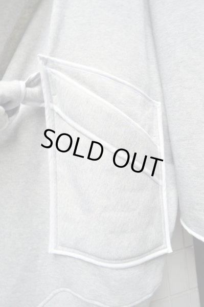 画像4: 【BALMUNG バルムング】ビッグスウェットガウンパーカー グレー (4)