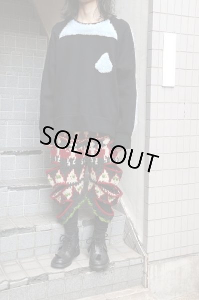 画像7: 【NOZOMI ISHIGURO Haute Couture ノゾミイシグロ オートクチュール】変形デザイン柄ニットパンツ (7)