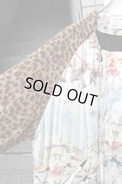 画像3: 【JUVENILE HALL ROLLCALL ジュベナイル ホール ロールコール】鳥葬柄切替ノーカラー中綿ブルゾン (3)