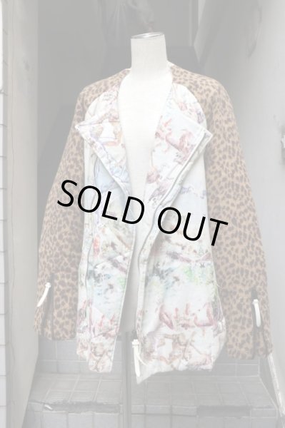 画像9: 【JUVENILE HALL ROLLCALL ジュベナイル ホール ロールコール】鳥葬柄切替ノーカラー中綿ブルゾン (9)