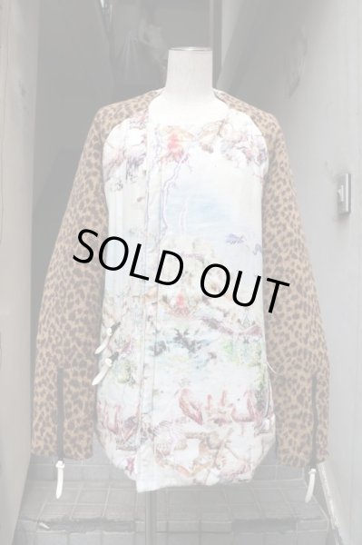 画像10: 【JUVENILE HALL ROLLCALL ジュベナイル ホール ロールコール】鳥葬柄切替ノーカラー中綿ブルゾン (10)