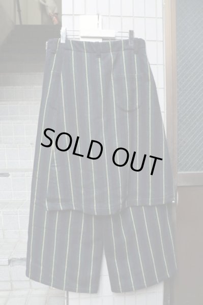 画像2: 【KIDILL キディル】ストライプ柄ストールワイドパンツ (2)