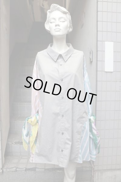 画像8: 【JUVENILE HALL ROLLCALL ジュベナイル ホール ロールコール】バンダナドッキング切替デザインビッグシャツ (8)