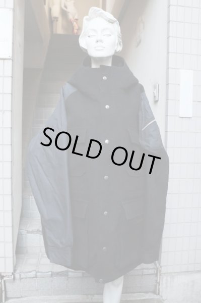 画像7: 【BODYSONG. ボディーソング】メルトンウール地切替デザインコート (7)