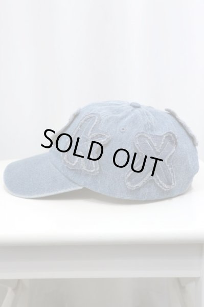 画像2: 【HEIHEI ヘイヘイ】パッチ装飾デニムキャップ (2)