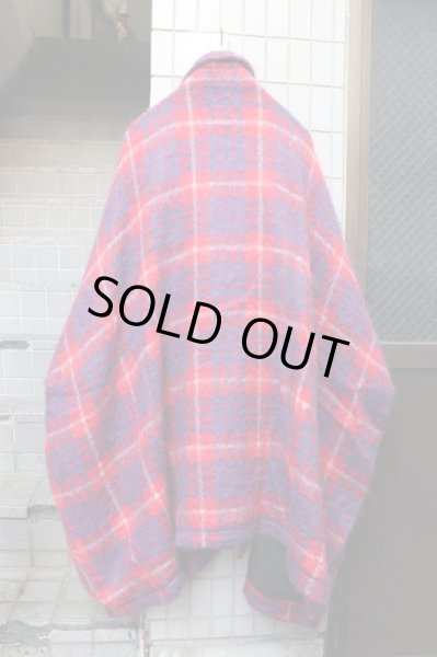 画像4: 【HIRO ヒロ】タータンチェック柄モヘアウール地ビッグライダースジャケット (4)