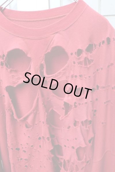 画像4: 【NOZOMI ISHIGURO ノゾミイシグロ】ドロップショルダーダメージスウェット (4)