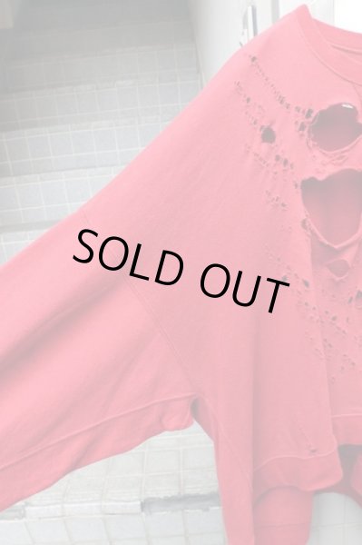 画像3: 【NOZOMI ISHIGURO ノゾミイシグロ】ドロップショルダーダメージスウェット (3)