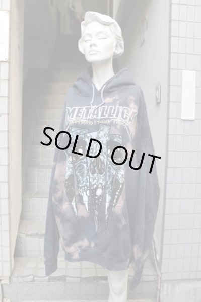 画像5: 【VINTAGE/USED古着】METALLICA プリント＆ブリーチビッグスウェットパーカー (5)