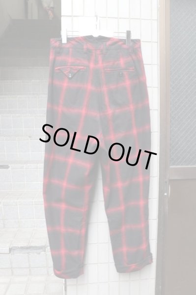 画像2: 【KIDILL キディル】シャドーネルチェック柄ワイドサルエルパンツ (2)