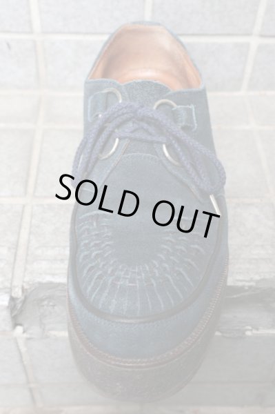 画像2: 【John UNDER COVER ジョン アンダーカバー】編み込みスウェードレザーvibramラバーソールシューズ (2)